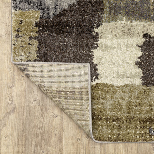 Oriental Weavers Gemma Plush High-Pile Area Rug In Earthy Green & Brown With Teal Accents — Soft, Durable Style 149.61'' L x 118.11'' W GGEM01300380ST