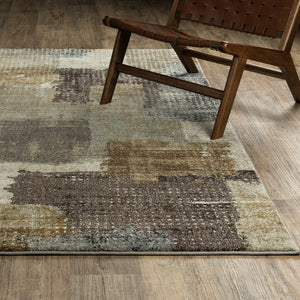 Oriental Weavers Gemma Plush High-Pile Area Rug In Earthy Green & Brown With Teal Accents — Soft, Durable Style 149.61'' L x 118.11'' W GGEM01300380ST