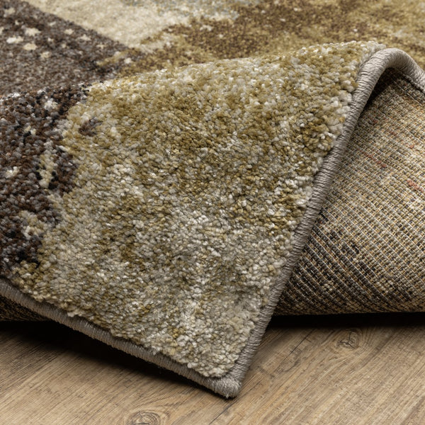 Oriental Weavers Gemma Plush High-Pile Runner 2'3" X 7' — Earth-Tone Abstract Brushstroke Rug For Entryways GGEM01068213ST