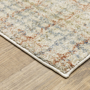 Oriental Weavers Gemma High-Pile Plaid Runner 2'3"X7' — Plush Polypropylene, Muted Blue & Rust Tones, Durable Style GGEM05068213ST