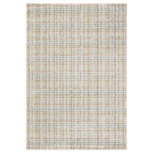 Oriental Weavers Gemma High-Pile Plaid Runner 2'3"X7' — Plush Polypropylene, Muted Blue & Rust Tones, Durable Style GGEM05068213ST