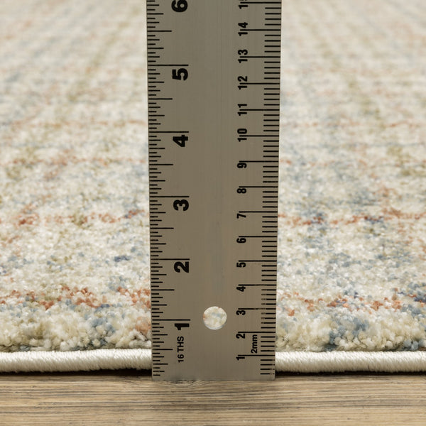 Oriental Weavers Gemma High-Pile Plaid Runner 2'3"X7' — Plush Polypropylene, Muted Blue & Rust Tones, Durable Style GGEM05068213ST