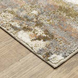 Oriental Weavers Gemma Plush High-Pile Runner 2'3" X 7' — Olive Blue Mineral Tones, Durable Machine-Woven Comfort GGEM07068213ST