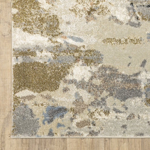 Oriental Weavers Gemma Plush High-Pile Runner 2'3" X 7' — Olive Blue Mineral Tones, Durable Machine-Woven Comfort GGEM07068213ST
