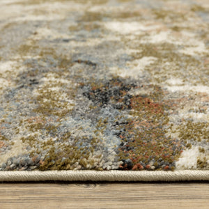 Oriental Weavers Gemma Mineral-Inspired High-Pile Area Rug In Olive & Blue — Plush, Durable, Stain-Hiding Design 83.86'' L x 62.99'' W GGEM07160213ST
