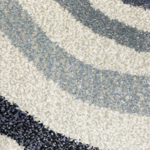 Oriental Weavers Gemma High-Pile Blue & Grey Runner 2'3"X7' — Plush Polypropylene Hallway Rug, Modern Swirl Design GGEM09068213ST