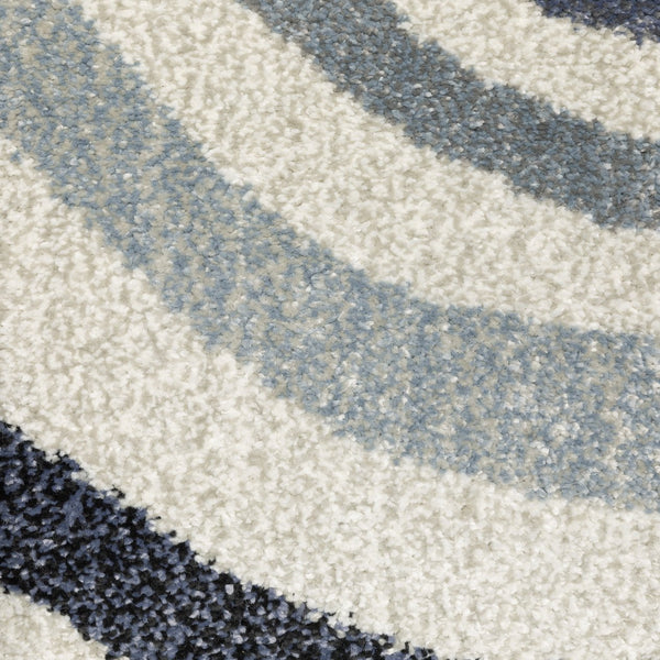 Oriental Weavers Gemma Plush Blue Grey Abstract Area Rug — High-Pile Polypropylene For Comfort & Durable Style 120.08'' L x 94.49'' W GGEM09240305ST