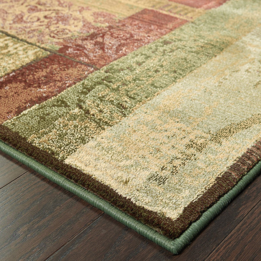 Oriental Weavers Generations Indoor Area Rug - Stunning Cross-woven Design In 36 Classic Hues For Every Home Green,Beige Polypropylene G1527x080285st