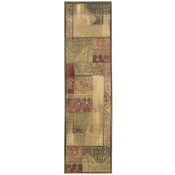 Oriental Weavers Generations Indoor Area Rug - Stunning Cross-woven Design In 36 Classic Hues For Every Home Green,Beige Polypropylene G1527x080285st