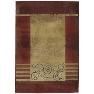 Oriental Weavers Generations Indoor Area Rug - Stunning Cross-woven Design In 36 Classic Hues For Any Home Decor Red,Beige Polypropylene G213r1068135st