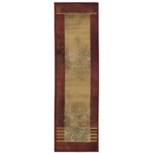 Oriental Weavers Generations Indoor Area Rug - Stunning Cross-woven Design In 36 Classic Hues For Any Home Decor Red,Beige Polypropylene G213r1080285st