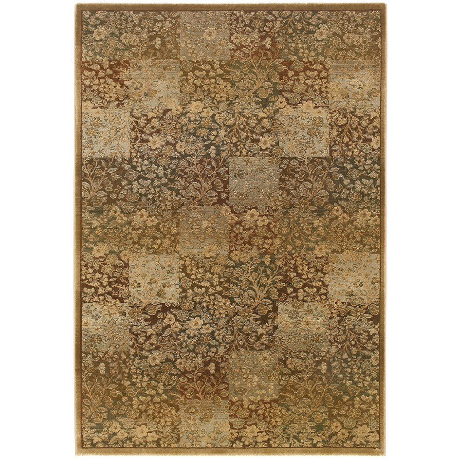 Oriental Weavers Generations Indoor Area Rug - Vibrant Cross-woven Design With 36 Classic Hues For Any Home Green,Gold Polypropylene G3435y068135st