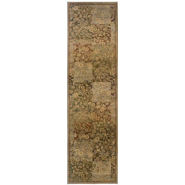 Oriental Weavers Generations Indoor Area Rug - Vibrant Cross-woven Design With 36 Classic Hues For Any Home Green,Gold Polypropylene G3435y080285st