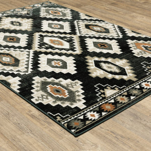 Oriental Weavers Georgia Power Loomed Polypropylene Area Rug – Perfect Blend Of Vintage And Modern Farmhouse Style Charcoal,Ivory Polypropylene G605f0117165st