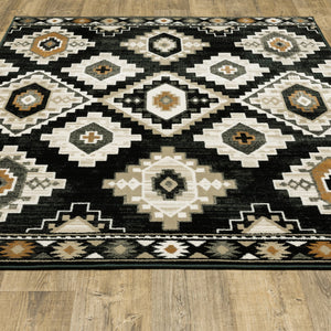 Oriental Weavers Georgia Power Loomed Polypropylene Area Rug – Perfect Blend Of Vintage And Modern Farmhouse Style Charcoal,Ivory Polypropylene G605f0117165st