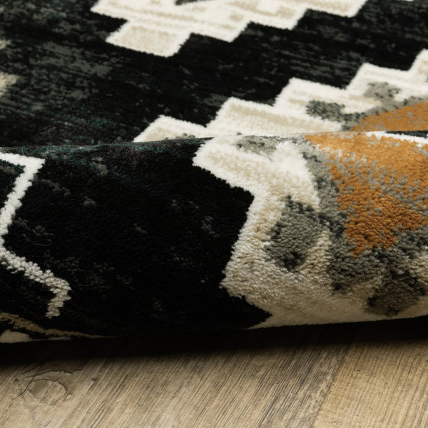 Oriental Weavers Georgia Power Loomed Polypropylene Area Rug – Perfect Blend Of Vintage And Modern Farmhouse Style Charcoal,Ivory Polypropylene G605f0055230st