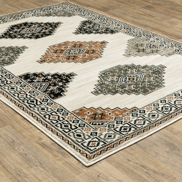 Oriental Weavers Georgia Indoor Area Rug - Power Loomed Polypropylene, Perfect For Farmhouse And Modern Styles Ivory,Multi Polypropylene G640a0160220st