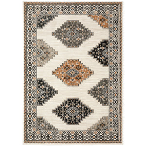 Oriental Weavers Georgia Indoor Area Rug - Power Loomed Polypropylene, Perfect For Farmhouse And Modern Styles Ivory,Multi Polypropylene G640a0160220st