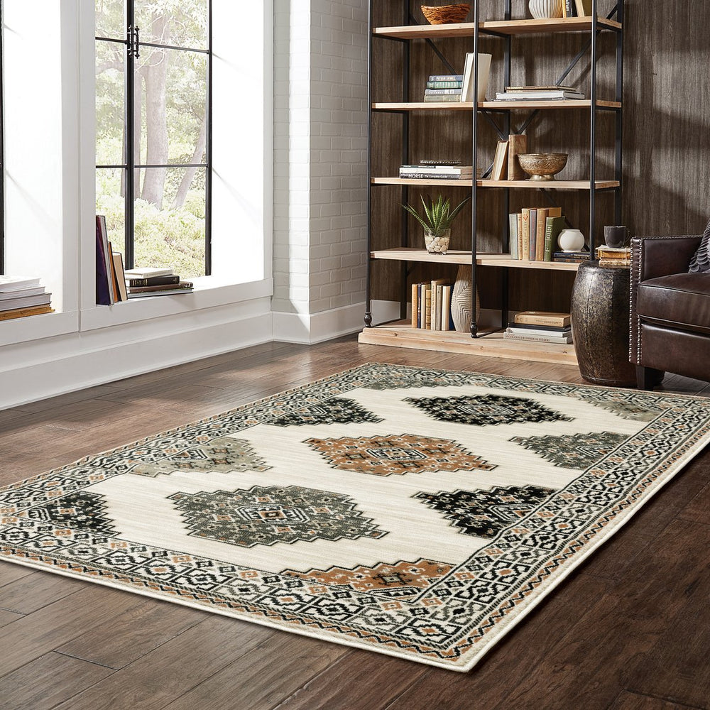 Oriental Weavers Georgia Indoor Area Rug - Power Loomed Polypropylene, Perfect For Farmhouse And Modern Styles Ivory,Multi Polypropylene G640a0160220st