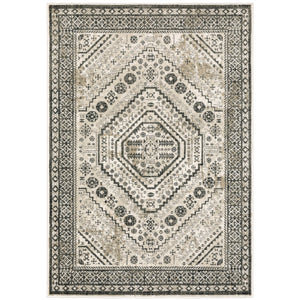 Oriental Weavers Georgia Indoor Area Rug – Stylish Power Loomed Design For Farmhouse Charm And Modern Elegance Ivory,Grey Polypropylene G659c0160220st