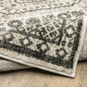 Oriental Weavers Georgia Indoor Area Rug – Stylish Power Loomed Design For Farmhouse Charm And Modern Elegance Ivory,Grey Polypropylene G659c0160220st