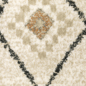 Oriental Weavers Georgia Indoor Area Rug - Power Loomed Polypropylene For Farmhouse Style In Distressed Patterns Ivory,Orange Polypropylene G660b0160220st
