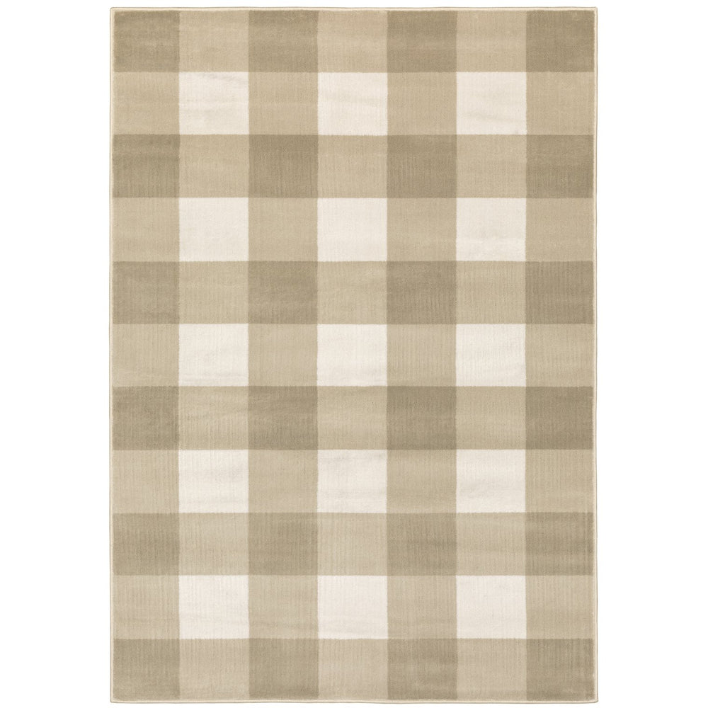 Oriental Weavers Georgia Indoor Area Rug - Versatile Power Loomed Design, Perfect For Farmhouse And Modern Styles Beige,Ivory Polypropylene G678a0160220st