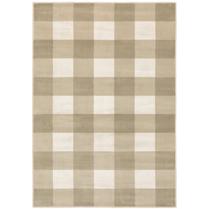 Oriental Weavers Georgia Indoor Area Rug - Versatile Power Loomed Design, Perfect For Farmhouse And Modern Styles Beige,Ivory Polypropylene G678a0160220st