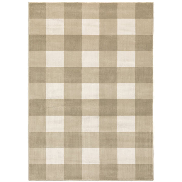 Oriental Weavers Georgia Indoor Area Rug - Versatile Power Loomed Design, Perfect For Farmhouse And Modern Styles Beige,Ivory Polypropylene G678a0160220st