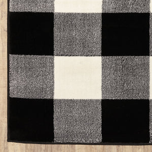 Oriental Weavers Georgia Indoor Area Rug - Stylish Power Loomed Design Perfect For Farmhouse And Modern Spaces Black,Ivory Polypropylene G678d0117165st