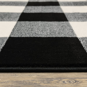Oriental Weavers Georgia Indoor Area Rug - Stylish Power Loomed Design Perfect For Farmhouse And Modern Spaces Black,Ivory Polypropylene G678d0117165st