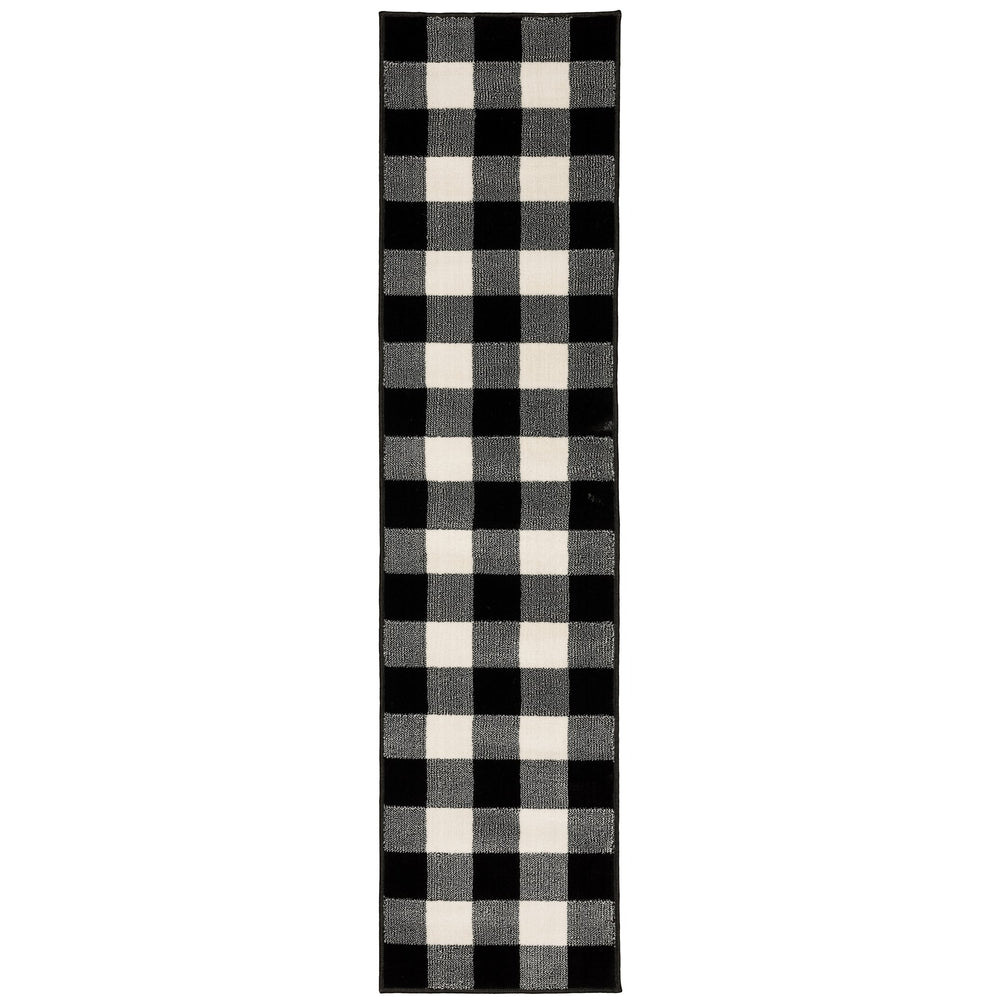 Oriental Weavers Georgia Indoor Area Rug - Stylish Power Loomed Design Perfect For Farmhouse And Modern Spaces Black,Ivory Polypropylene G678d0055230st