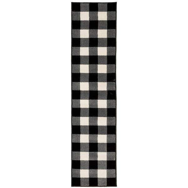 Oriental Weavers Georgia Indoor Area Rug - Stylish Power Loomed Design Perfect For Farmhouse And Modern Spaces Black,Ivory Polypropylene G678d0055230st