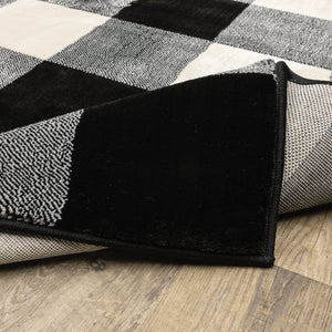 Oriental Weavers Georgia Indoor Area Rug - Stylish Power Loomed Design Perfect For Farmhouse And Modern Spaces Black,Ivory Polypropylene G678d0117165st