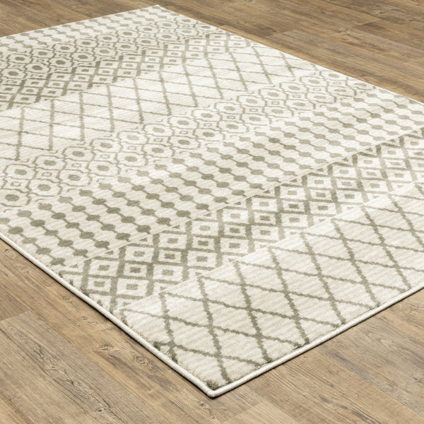 Oriental Weavers Georgia Indoor Area Rug - Modern Farmhouse Charm With Distressed Patterns For Cozy Spaces Ivory,Grey Polypropylene G717b0160220st
