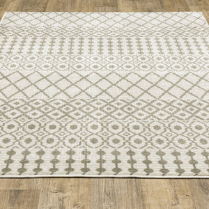 Oriental Weavers Georgia Indoor Area Rug - Modern Farmhouse Charm With Distressed Patterns For Cozy Spaces Ivory,Grey Polypropylene G717b0160220st