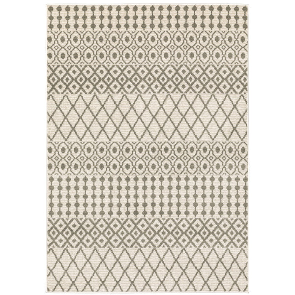 Oriental Weavers Georgia Indoor Area Rug - Modern Farmhouse Charm With Distressed Patterns For Cozy Spaces Ivory,Grey Polypropylene G717b0160220st