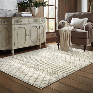 Oriental Weavers Georgia Indoor Area Rug - Modern Farmhouse Charm With Distressed Patterns For Cozy Spaces Ivory,Grey Polypropylene G717b0160220st