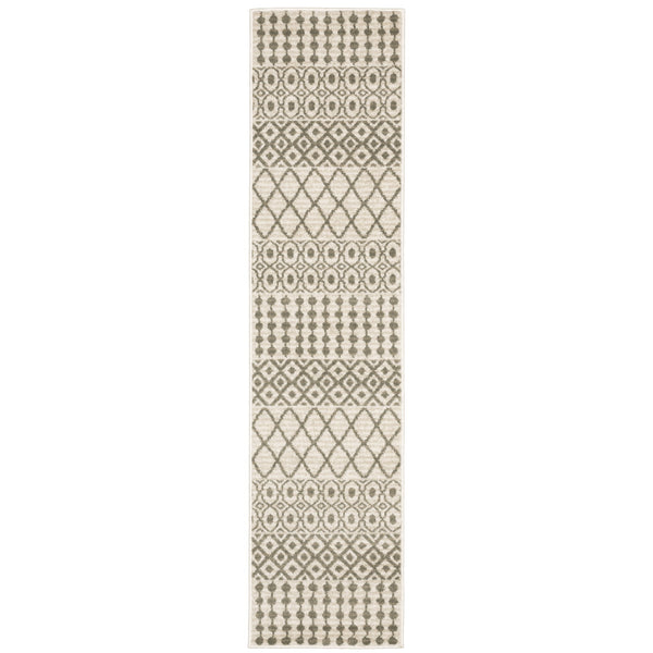 Oriental Weavers Georgia Indoor Area Rug - Modern Farmhouse Charm With Distressed Patterns For Cozy Spaces Ivory,Grey Polypropylene G717b0055230st