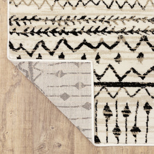 Oriental Weavers Georgia Indoor Area Rug - Elegant Power Loomed Design In Chic Black And White For Modern Farmhouse Style Ivory,Black Polypropylene G8826e055230st