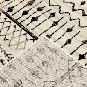 Oriental Weavers Georgia Indoor Area Rug - Elegant Power Loomed Design In Chic Black And White For Modern Farmhouse Style Ivory,Black Polypropylene G8826e055230st