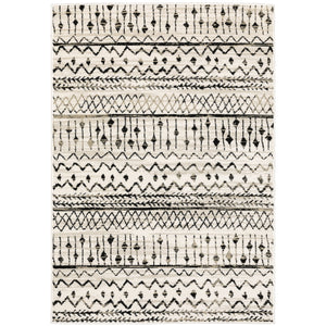 Oriental Weavers Georgia Indoor Area Rug - Elegant Power Loomed Design In Chic Black And White For Modern Farmhouse Style Ivory,Black Polypropylene G8826e160220st