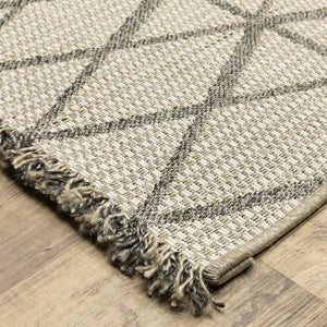 Oriental Weavers Gillian Indoor/Outdoor Area Rug - Stylish Global Patterns, Durable Performance, Easy Care Design Beige,Black Polypropylene G1331v100152st