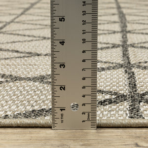 Oriental Weavers Gillian Indoor/Outdoor Area Rug - Stylish Global Patterns, Durable Performance, Easy Care Design Beige,Black Polypropylene G1331v100152st