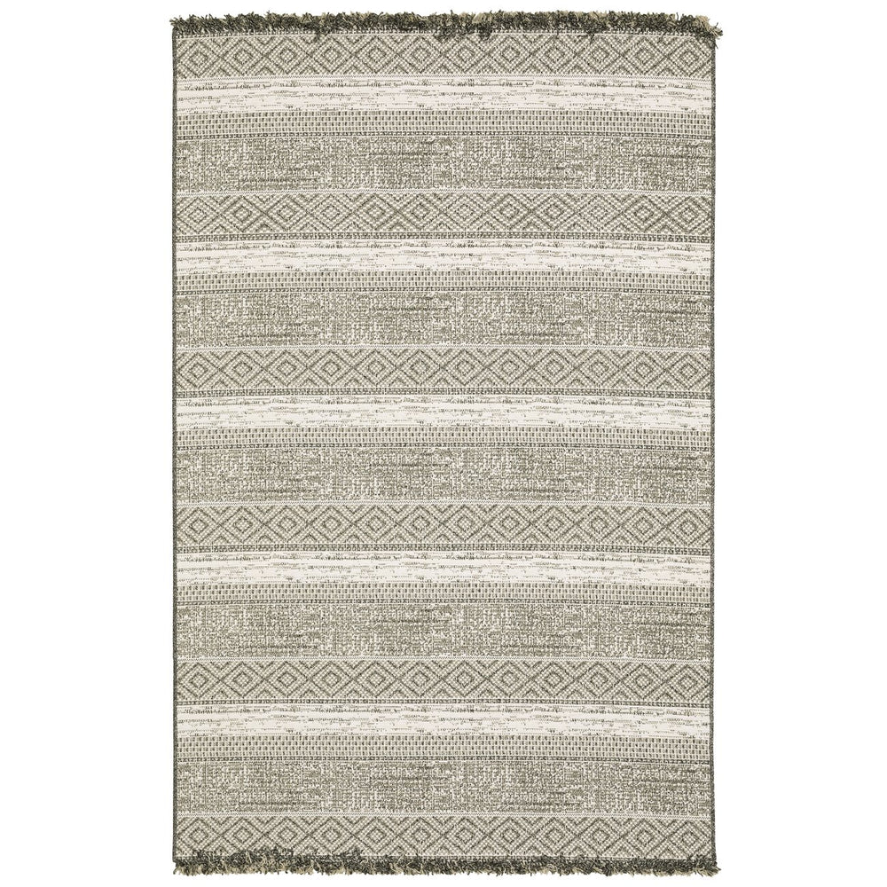 Oriental Weavers Gillian Indoor/Outdoor Area Rug - Global-inspired Design With Textured Patterns For Every Space Beige,Black Polypropylene G1622e200280st