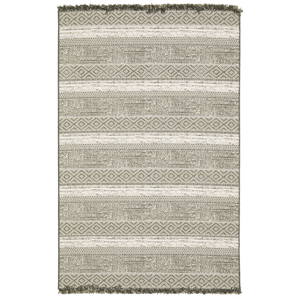 Oriental Weavers Gillian Indoor/Outdoor Area Rug - Global-inspired Design With Textured Patterns For Every Space Beige,Black Polypropylene G1622e200280st
