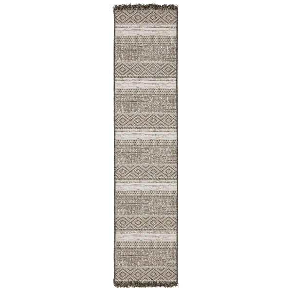 Oriental Weavers Gillian Indoor/Outdoor Area Rug - Global-inspired Design With Textured Patterns For Every Space Beige,Black Polypropylene G1622e055230st