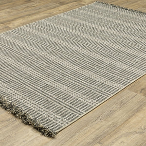 Oriental Weavers Gillian Indoor/Outdoor Area Rug - Textured Global Design For High-traffic Spaces And Easy Care Beige,Black Polypropylene G163j4160220st