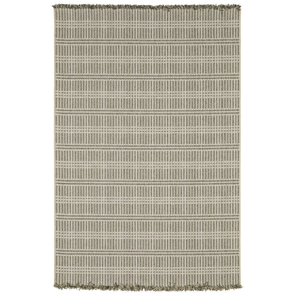 Oriental Weavers Gillian Indoor/Outdoor Area Rug - Textured Global Design For High-traffic Spaces And Easy Care Beige,Black Polypropylene G163j4160220st