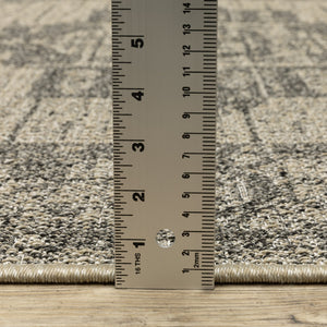 Oriental Weavers Gillian Indoor/Outdoor Area Rug - Textured Global Design In Gray And Ivory, Perfect For High-traffic Areas Beige,Black Polypropylene G5094x100152st